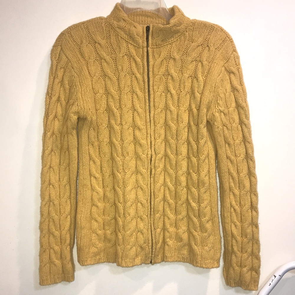 Irelands Eye Cable Knit Cardigan Sweater Woman’s Zip Up Vintage Small Ireland